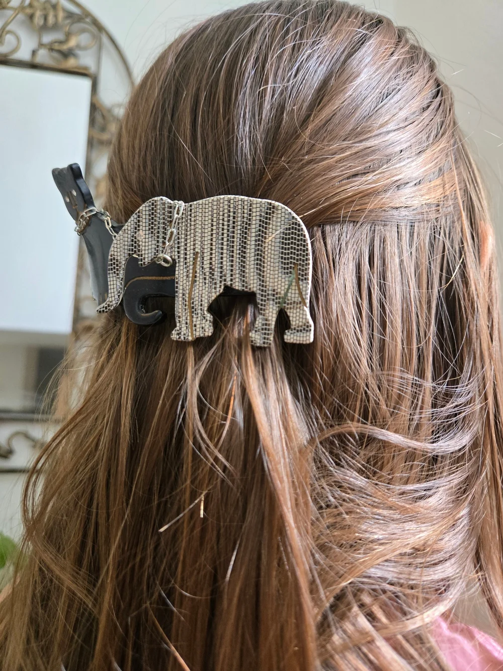 Vintage French Barrette – Panther & Elephant